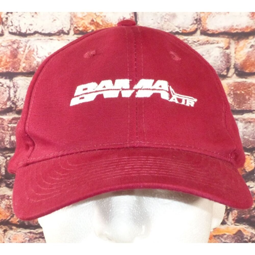 Bama Air Otto Cap Tuscaloosa AL Embroidered Adjustable Baseball Hat Red Cotton A